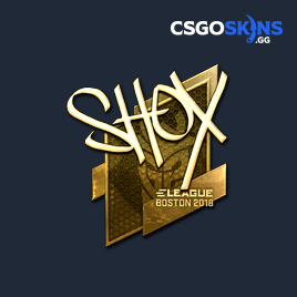 Sticker Shox Gold Boston 2018 CSGOSKINS GG