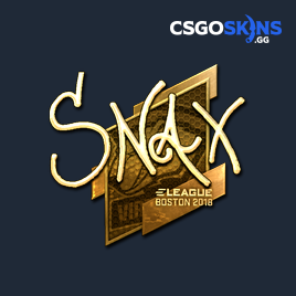 Sticker Snax Gold Boston 2018 CSGOSKINS GG