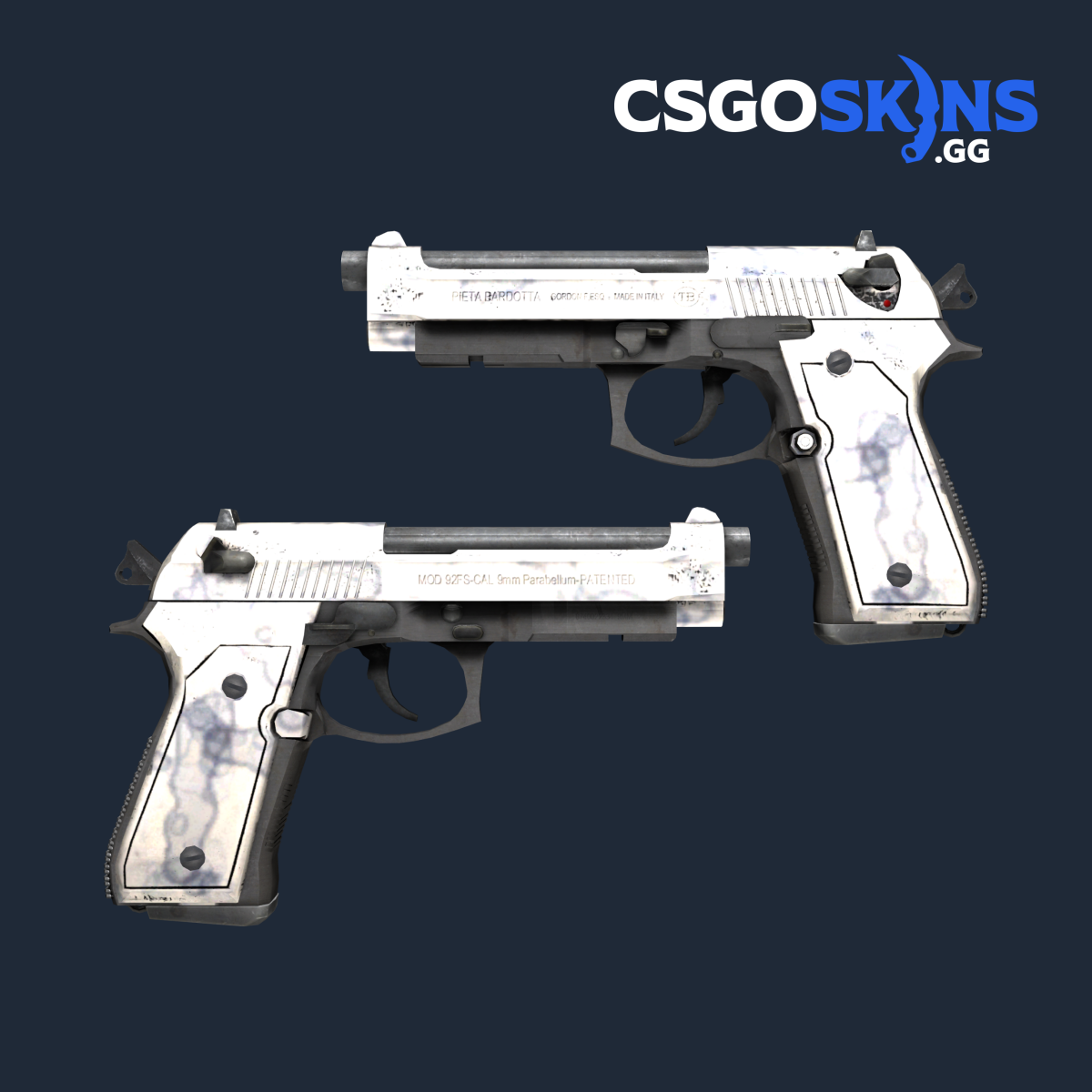 Dual Berettas Stained cs go skin instaling