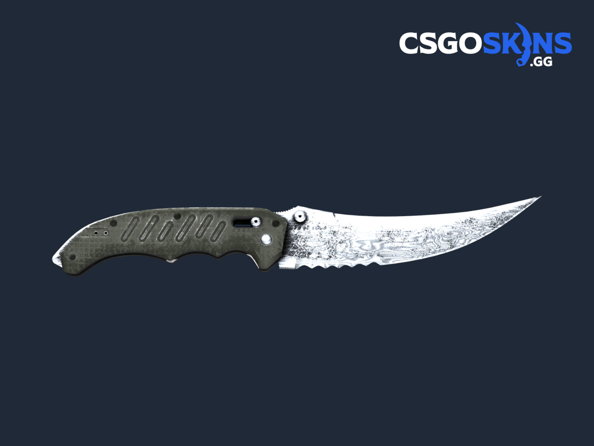 ☆ Flip Knife Damascus Steel