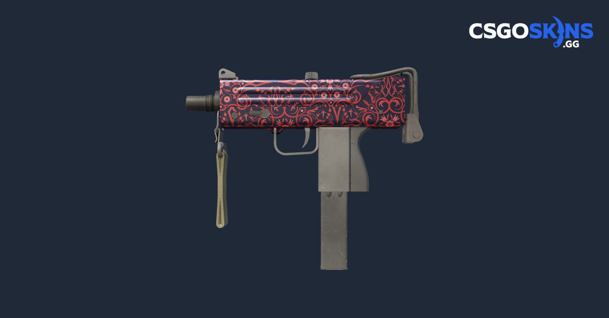 MAC-10 | Red Filigree - CSGOSKINS.GG