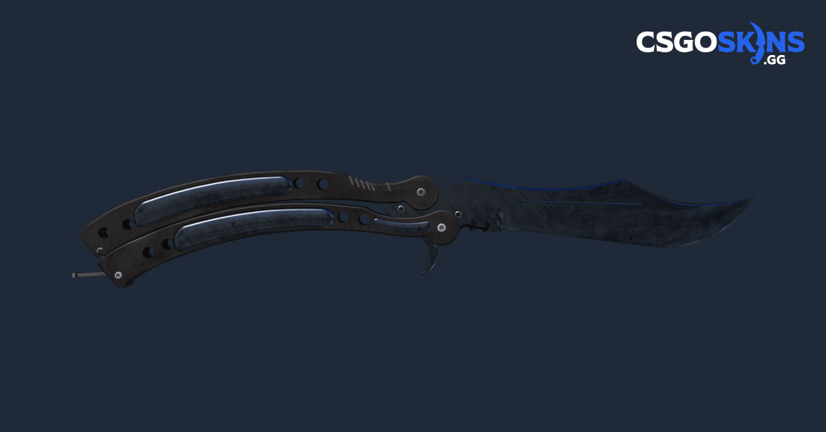 ☆ Butterfly Knife | Blue Steel - CSGOSKINS.GG