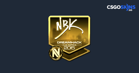 Sticker | NBK- (Gold) | Cluj-Napoca 2015 - CSGOSKINS.GG