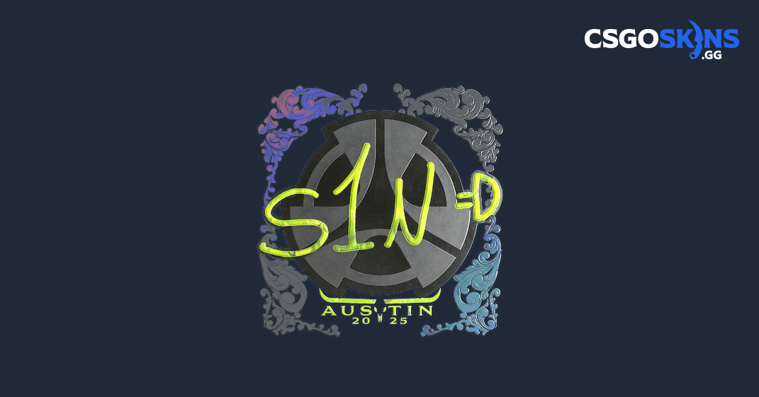 Sticker | s1n (Holo) | Austin 2025 - CSGOSKINS.GG