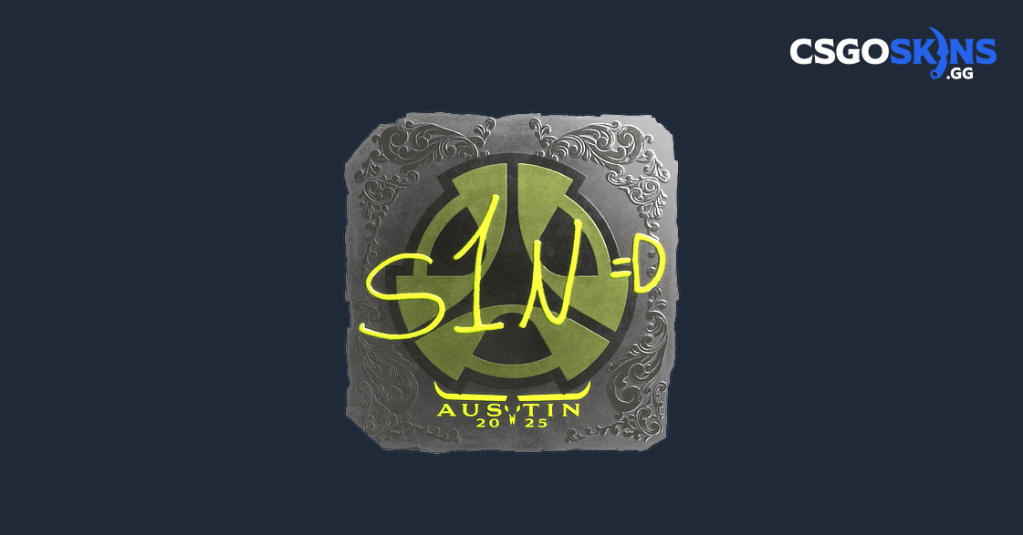 Sticker | s1n (Foil) | Austin 2025 - CSGOSKINS.GG