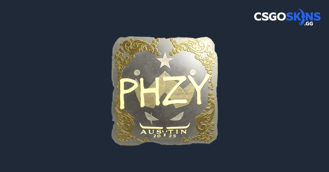 Sticker | phzy (Gold) | Austin 2025 - CSGOSKINS.GG
