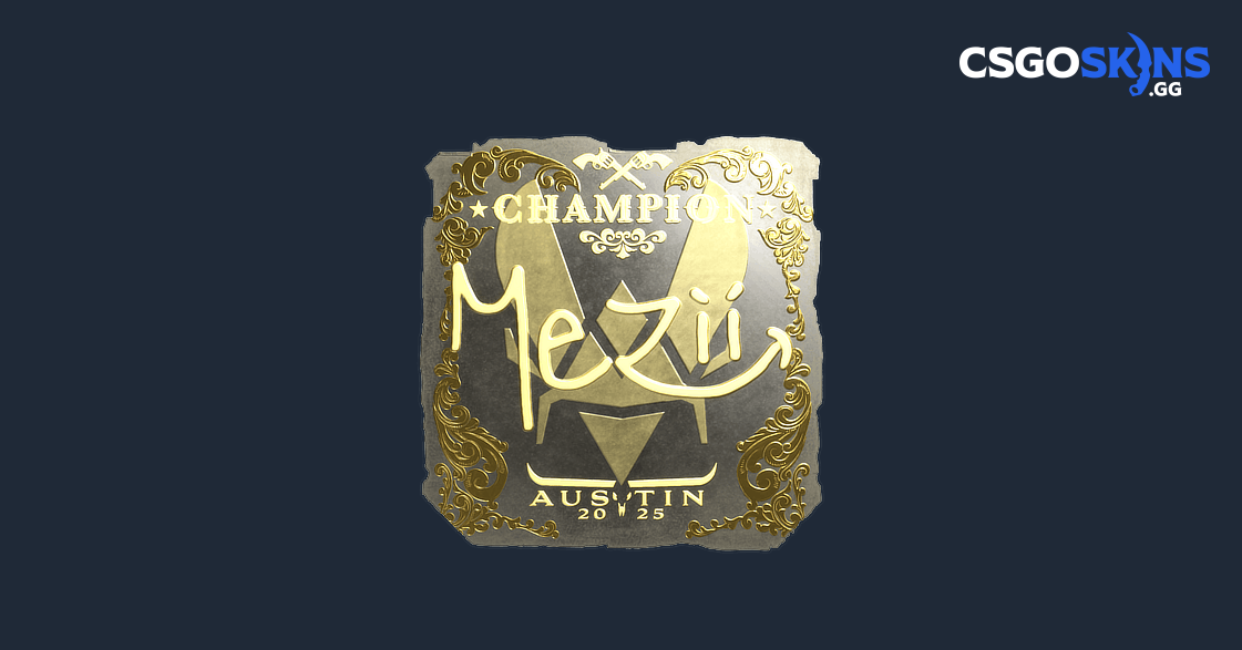 Sticker | mezii (Gold, Champion) | Austin 2025 - CSGOSKINS.GG