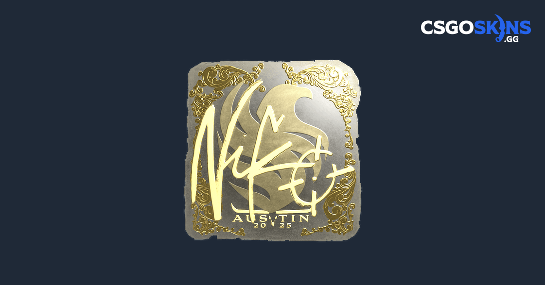 Sticker | NiKo (Gold) | Austin 2025 - CSGOSKINS.GG