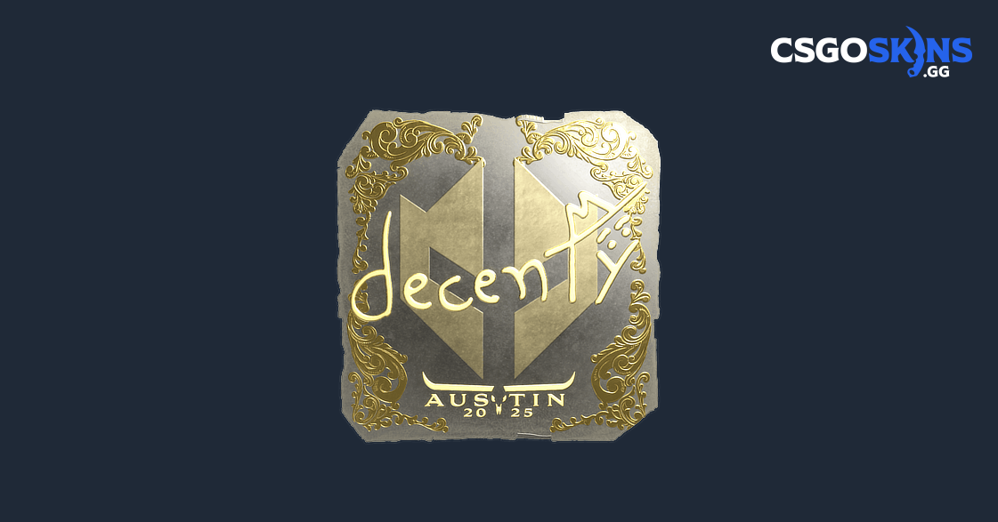 Sticker | decenty (Gold) | Austin 2025 - CSGOSKINS.GG