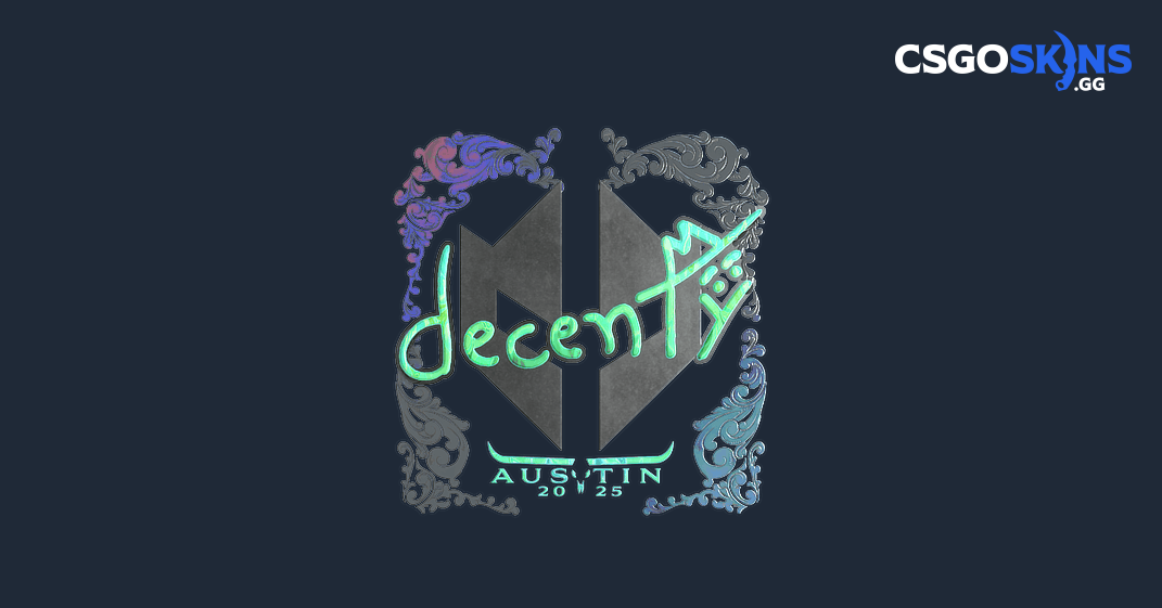 Sticker | decenty (Holo) | Austin 2025 - CSGOSKINS.GG