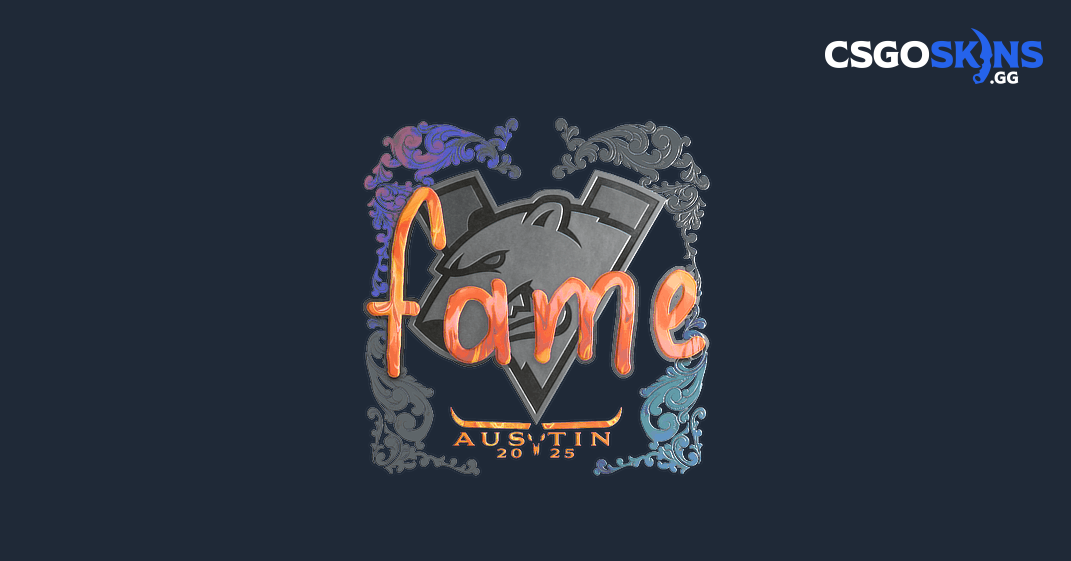 Sticker | fame (Holo) | Austin 2025 - CSGOSKINS.GG