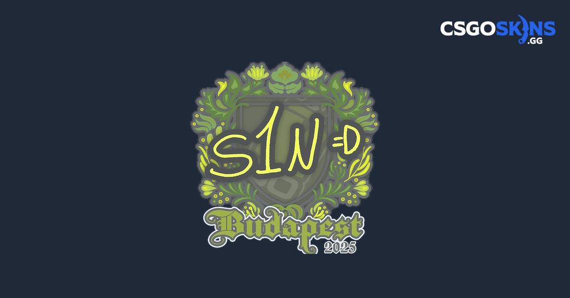 Sticker | s1n | Budapest 2025 - CSGOSKINS.GG