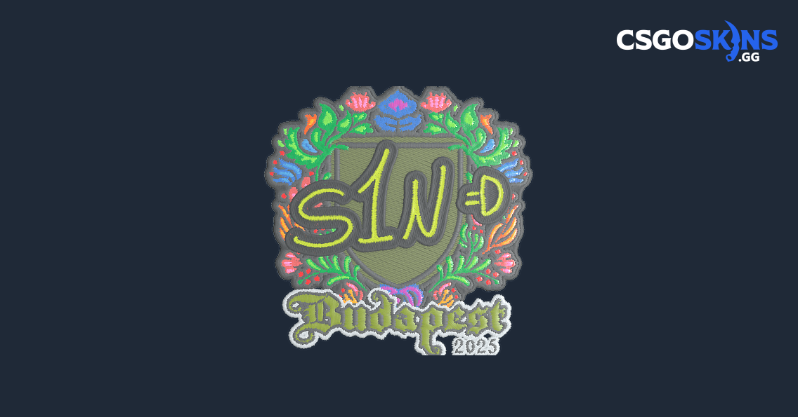 Sticker | s1n (Embroidered) | Budapest 2025 - CSGOSKINS.GG