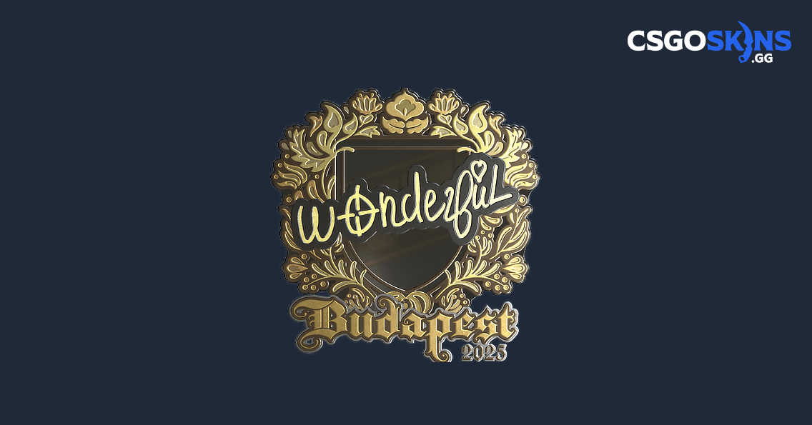 Sticker | w0nderful (Gold) | Budapest 2025 - CSGOSKINS.GG