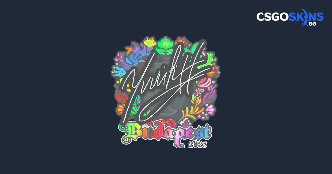Yuurih Sticker Sticker | yuurih (Holo) | Budapest 2025 - CSGOSKINS.GG