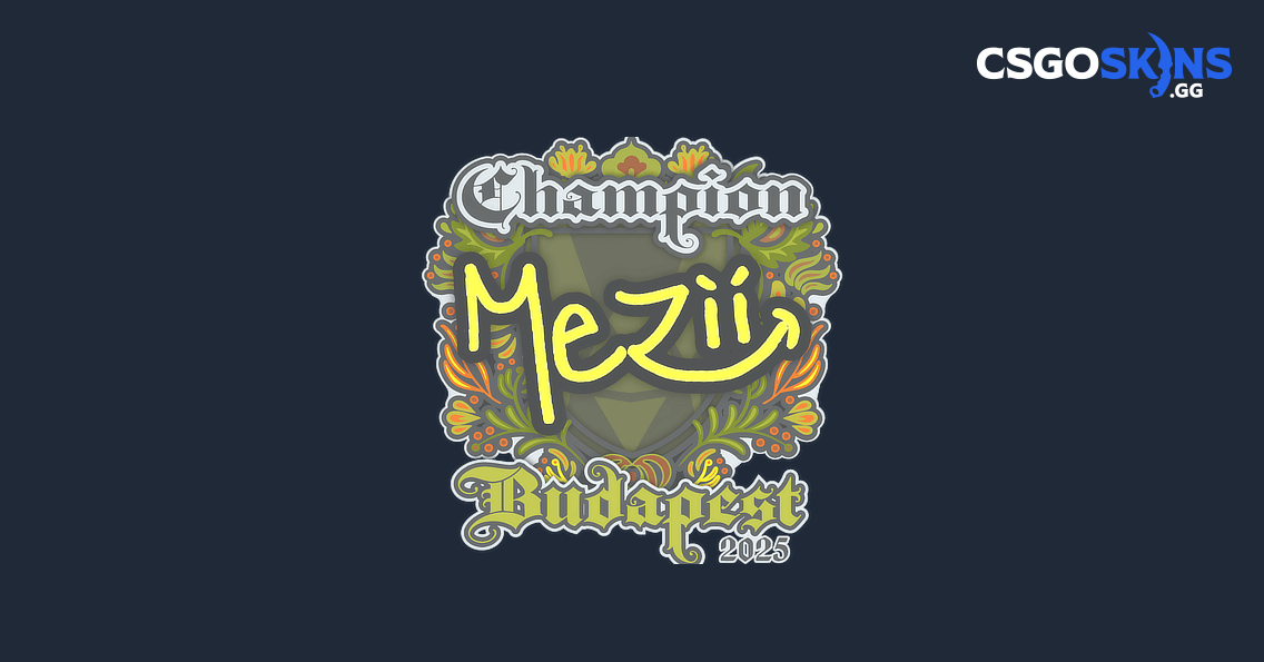 Sticker | mezii (Champion) | Budapest 2025 - CSGOSKINS.GG