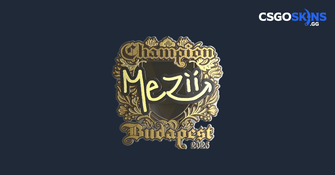Sticker | mezii (Gold, Champion) | Budapest 2025 - CSGOSKINS.GG