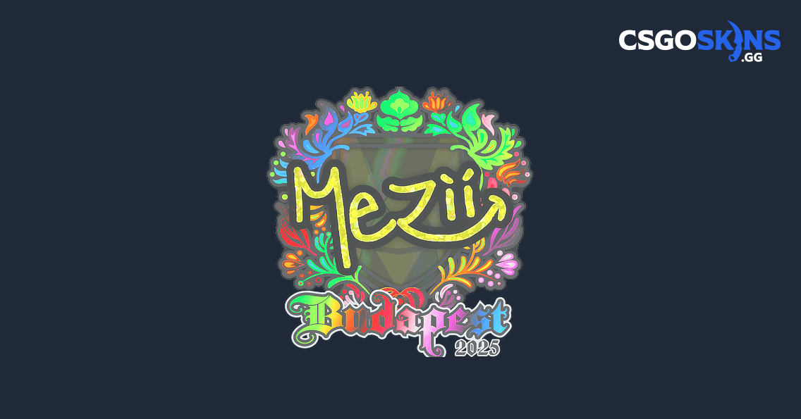 Sticker | mezii (Holo) | Budapest 2025 - CSGOSKINS.GG