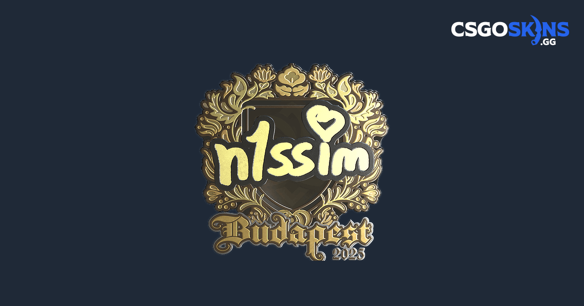 Sticker | n1ssim (Gold) | Budapest 2025 - CSGOSKINS.GG