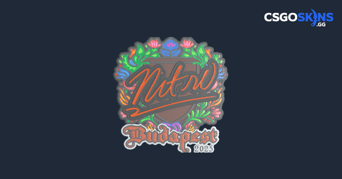 Sticker | nitr0 (Embroidered) | Budapest 2025 - CSGOSKINS.GG