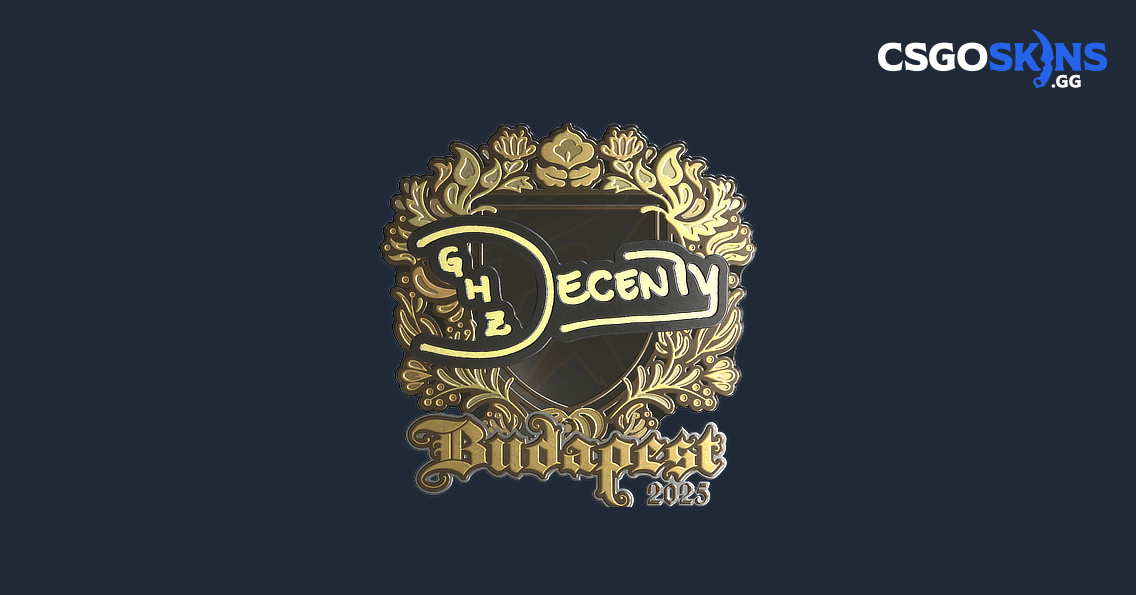 Sticker | decenty (Gold) | Budapest 2025 - CSGOSKINS.GG