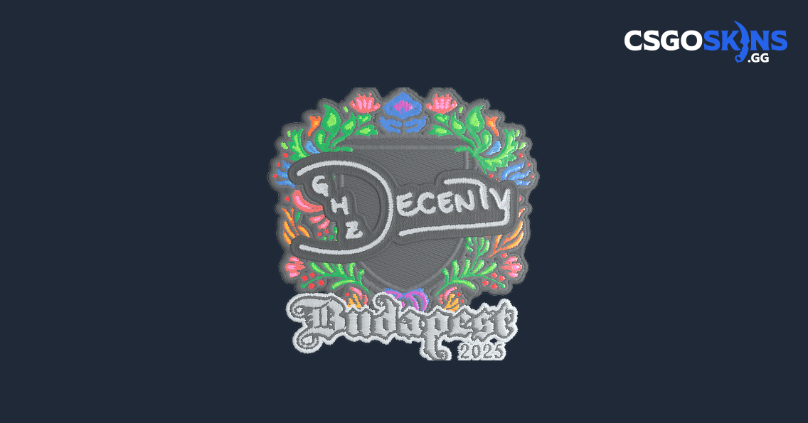 Sticker | decenty (Embroidered) | Budapest 2025 - CSGOSKINS.GG