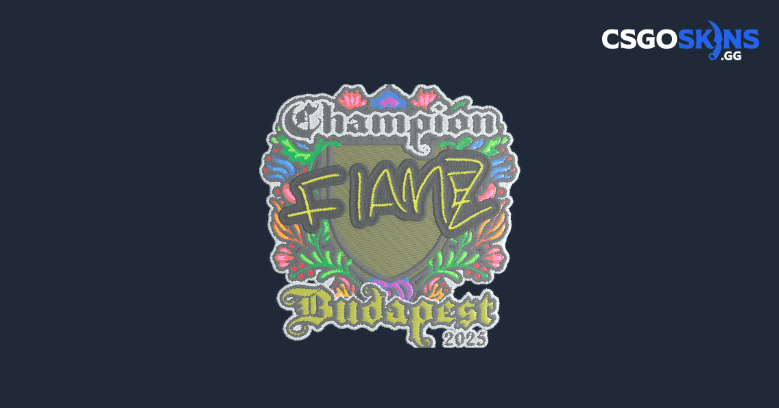 Sticker | FlameZ (Embroidered, Champion) | Budapest 2025 - CSGOSKINS.GG