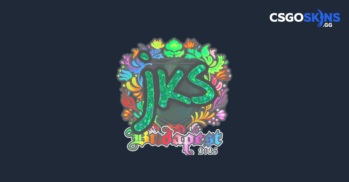 Sticker | jks (Holo) | Budapest 2025 - CSGOSKINS.GG