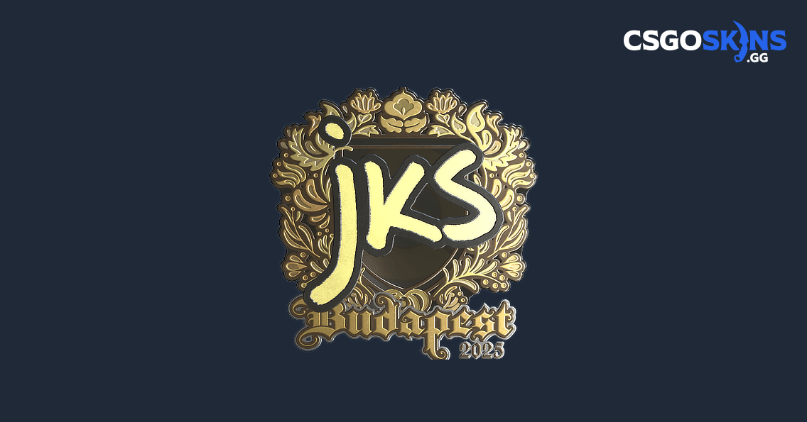 Sticker | jks (Gold) | Budapest 2025 - CSGOSKINS.GG