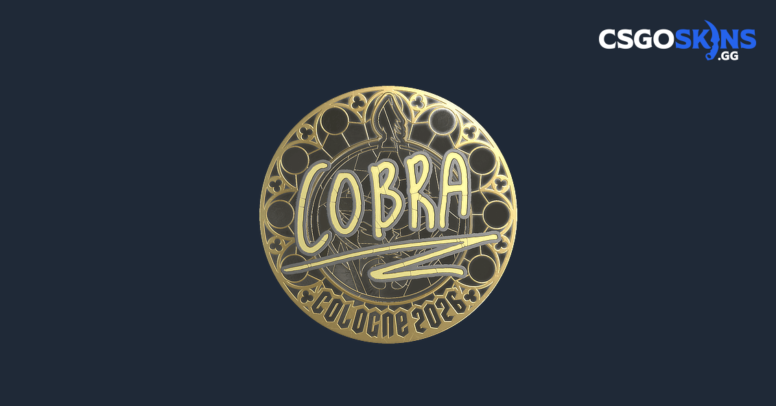 Sticker | cobra (Gold) | Cologne 2026 - CSGOSKINS.GG