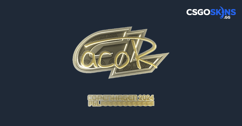 Sticker | acoR (Gold) | Copenhagen 2024 - CSGOSKINS.GG