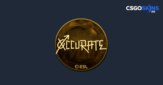 Sticker | xccurate (Gold) | Katowice 2019 - CSGOSKINS.GG