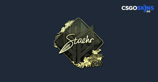 Sticker | Staehr (Gold) | Rio 2022 - CSGOSKINS.GG