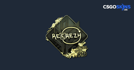 Sticker | refrezh (Gold) | Rio 2022 - CSGOSKINS.GG
