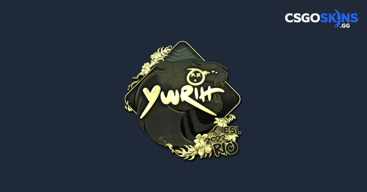 Yuurih Sticker Sticker | yuurih (Gold) | Rio 2022 - CSGOSKINS.GG