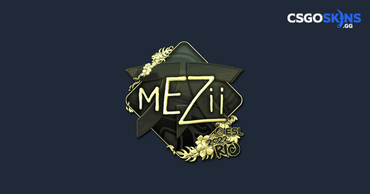 Sticker | mezii (Gold) | Rio 2022 - CSGOSKINS.GG