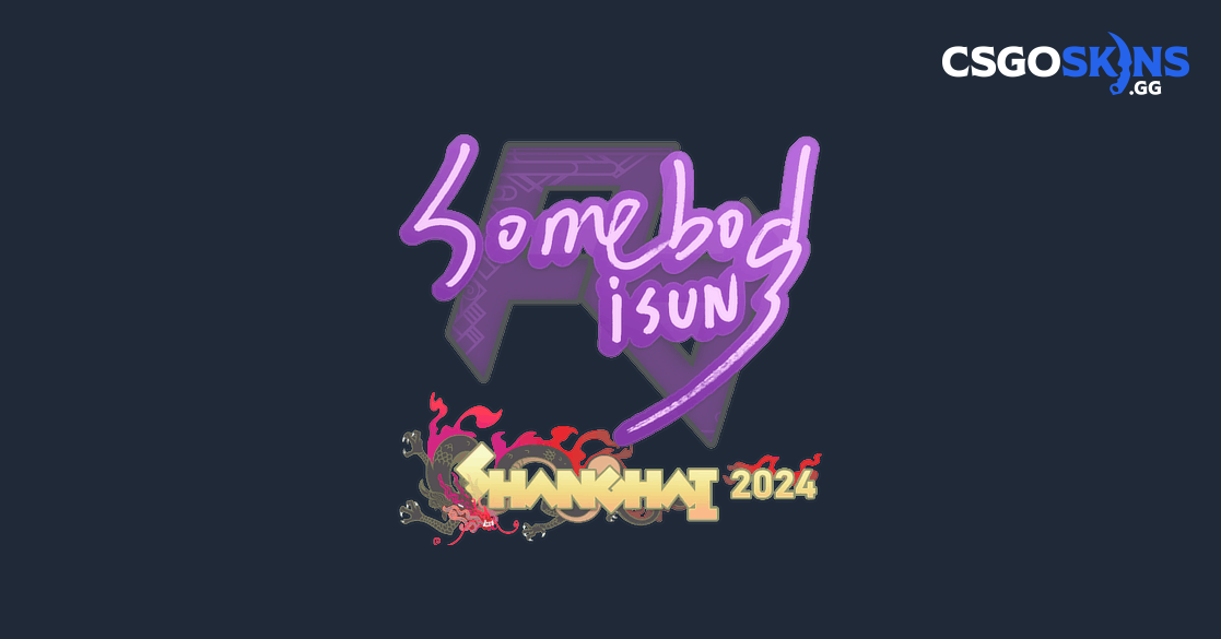 Sticker | somebody | Shanghai 2024 - CSGOSKINS.GG