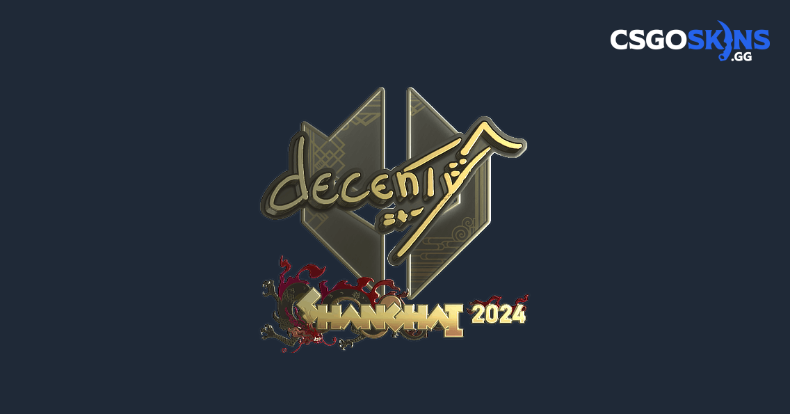 Sticker | decenty (Gold) | Shanghai 2024 - CSGOSKINS.GG
