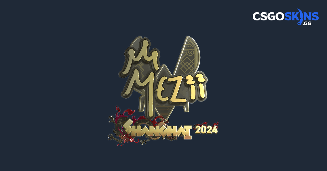 Sticker | mezii (Gold) | Shanghai 2024 - CSGOSKINS.GG
