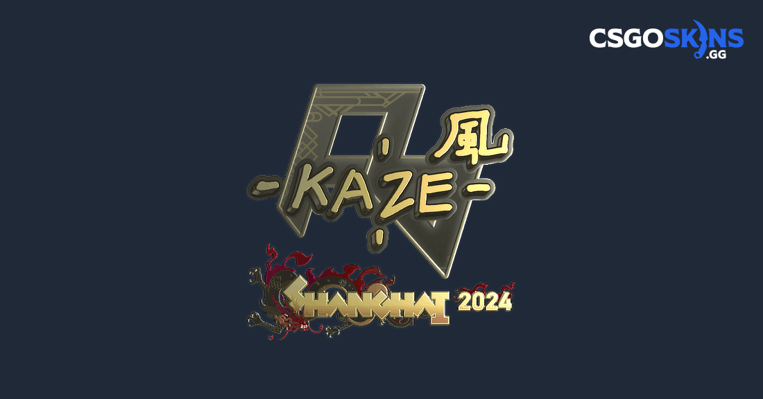 Sticker | Kaze (Gold) | Shanghai 2024 - CSGOSKINS.GG