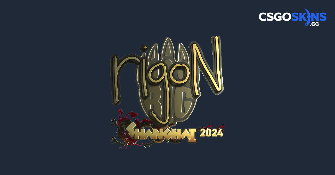 Sticker | rigoN (Gold) | Shanghai 2024 - CSGOSKINS.GG
