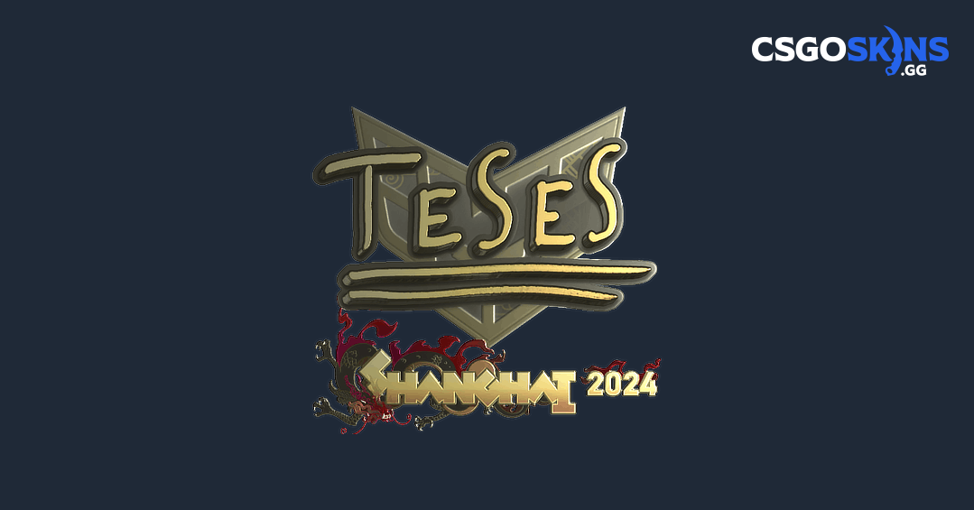 Sticker | TeSeS (Gold) | Shanghai 2024 - CSGOSKINS.GG