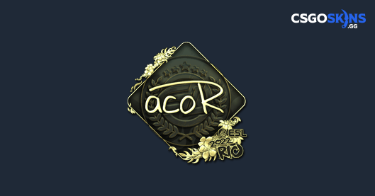 Sticker | acoR (Gold) | Rio 2022 - CSGOSKINS.GG