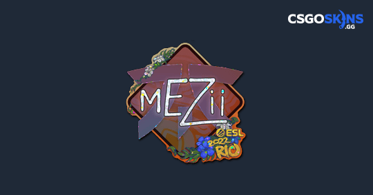 Sticker | mezii (Glitter) | Rio 2022 - CSGOSKINS.GG