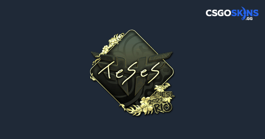 Sticker | TeSeS (Gold) | Rio 2022 - CSGOSKINS.GG