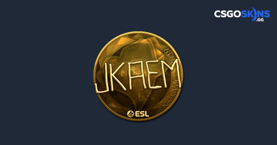 Sticker | jkaem (Gold) | Katowice 2019 - CSGOSKINS.GG
