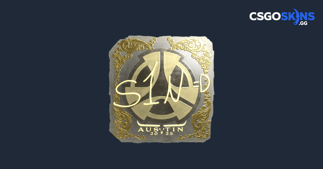 Sticker | s1n (Gold) | Austin 2025 - CSGOSKINS.GG
