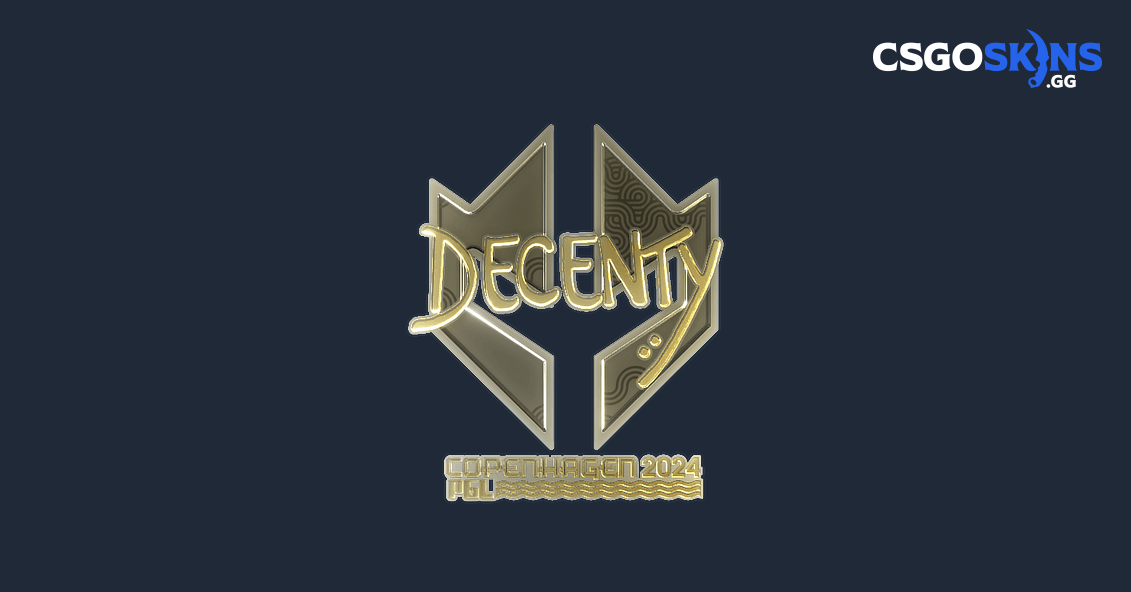 Sticker | decenty (Gold) | Copenhagen 2024 - CSGOSKINS.GG