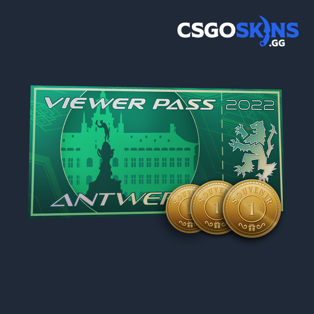 Antwerp 2022 Viewer Pass + 3 Souvenir Tokens CSGOSKINS.GG