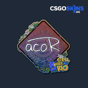 Sticker | acoR (Glitter) | Rio 2022 - CSGOSKINS.GG